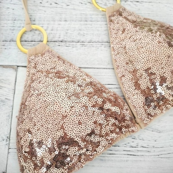 🎉Sizes S-XL🎉 Gold sequin bikini sets - Picture 5 of 8